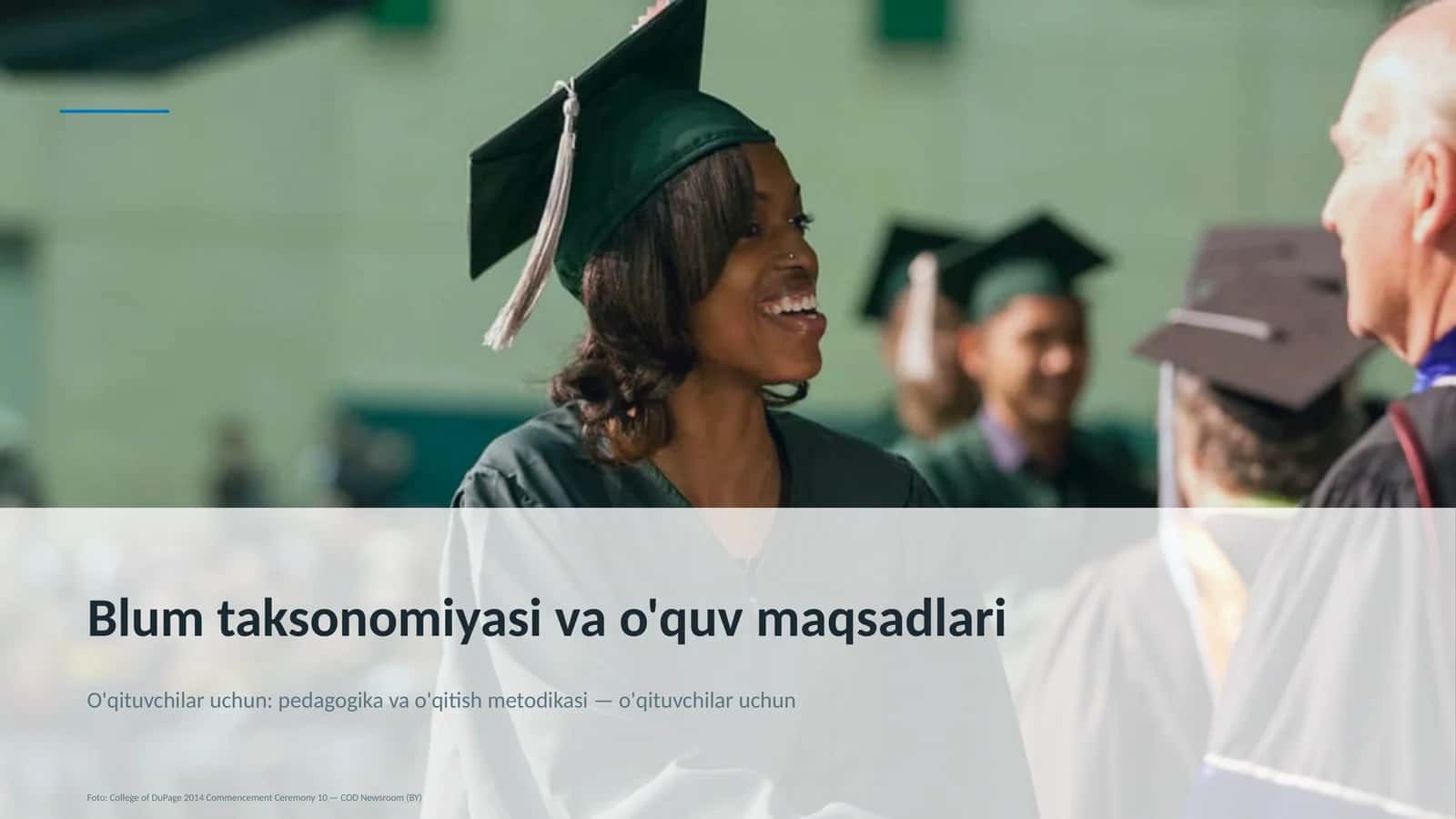 Blum taksonomiyasi va o'quv maqsadlari 1