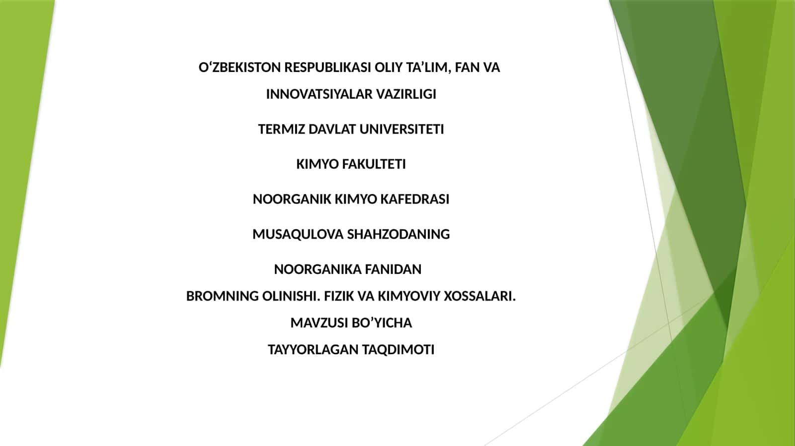 Bromning Olinishi 1