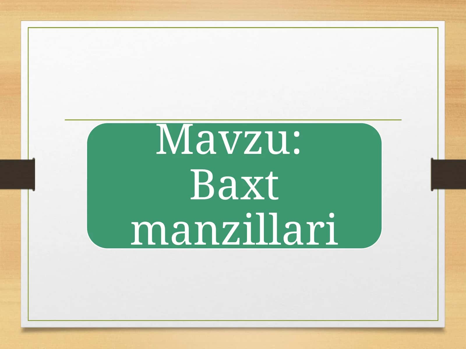 Baxt tushunchasi 1