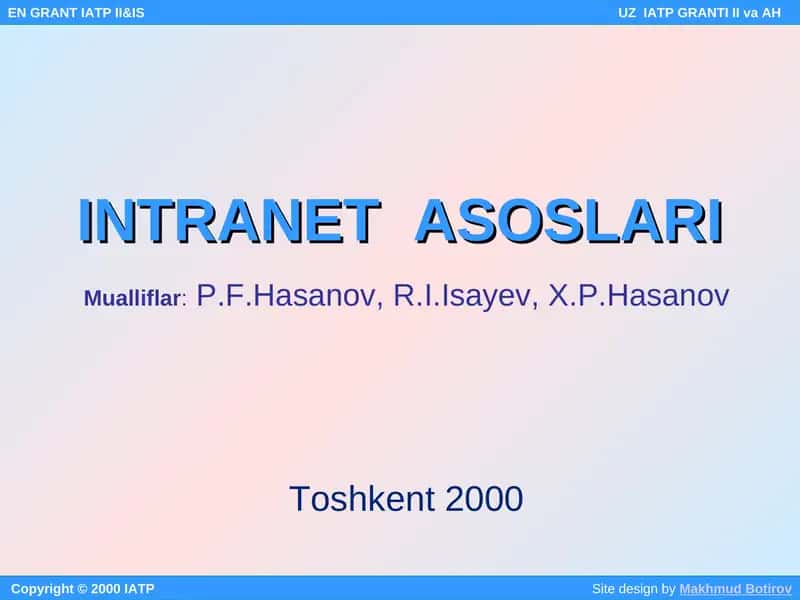 INTRANET ASOSLARI 1