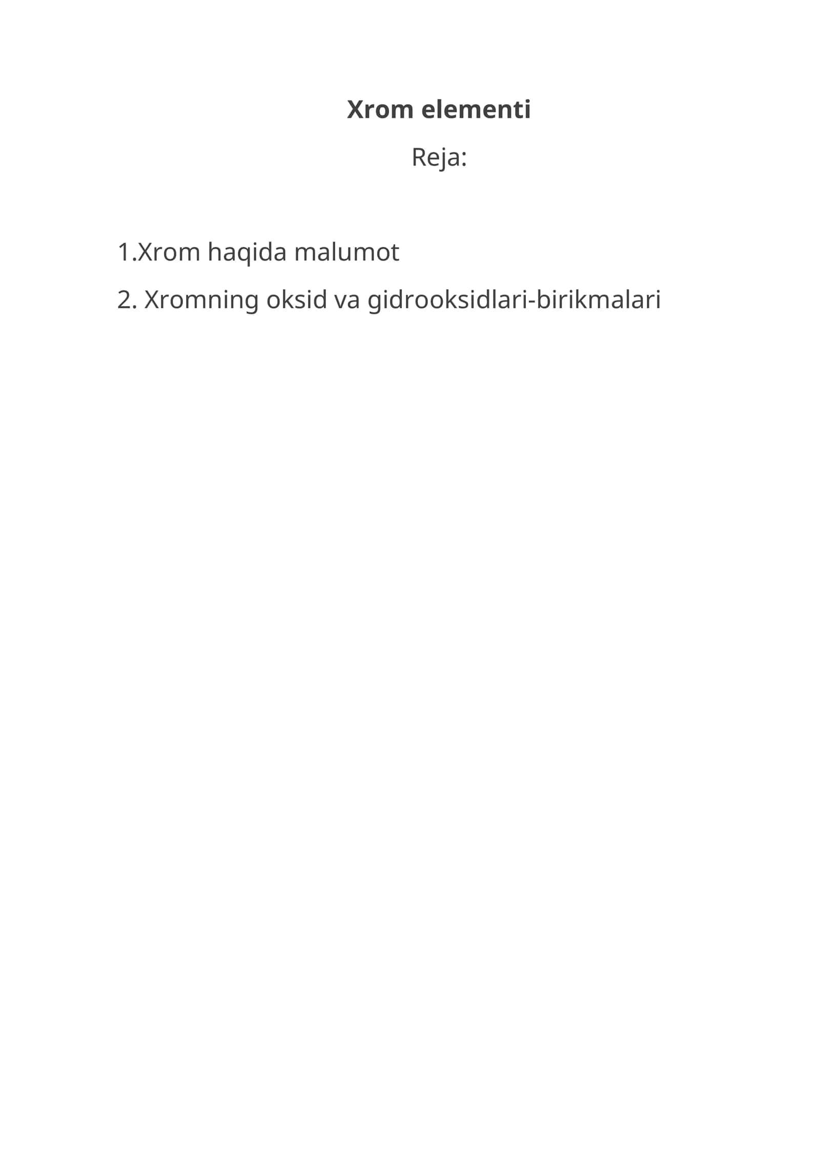 Xrom elementi 1