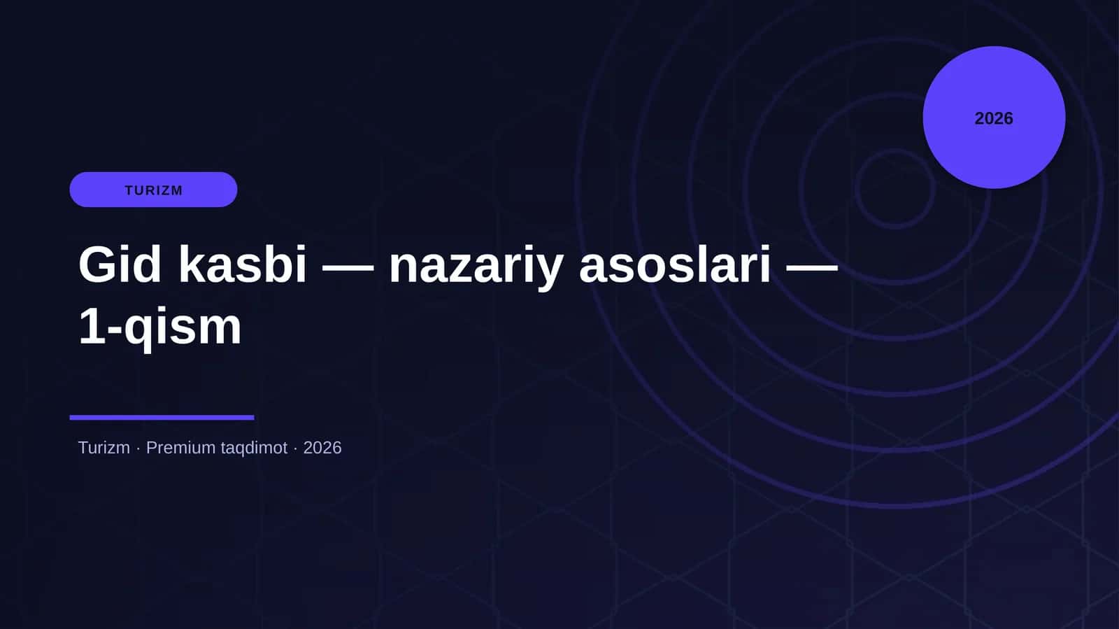 Gid kasbi — nazariy asoslari — 1-qism 1