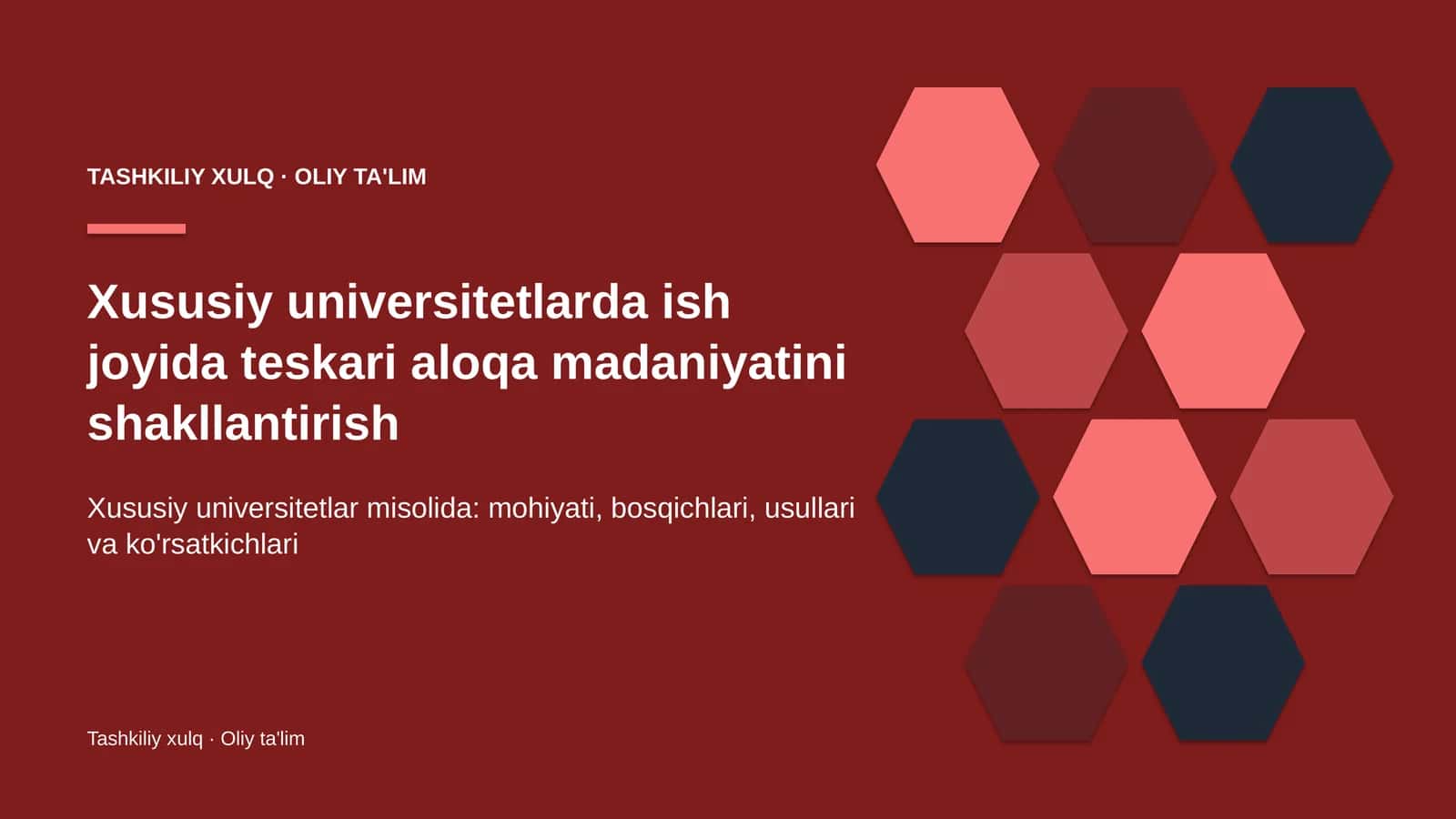 Xususiy universitetlarda ish joyida teskari aloqa madaniyatini shakllantirish 1