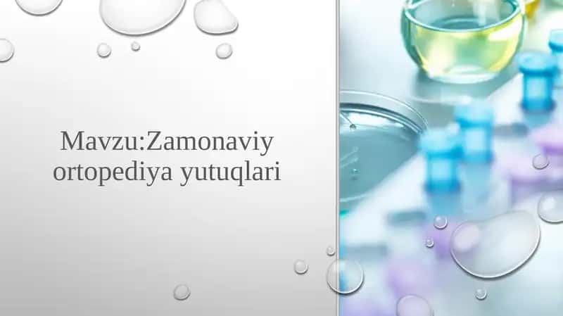 Zamonaviy ortopediya yutuqlari 1