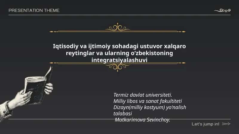 Dizayn (milliy kostyum) yoʻnalish talabasi 1