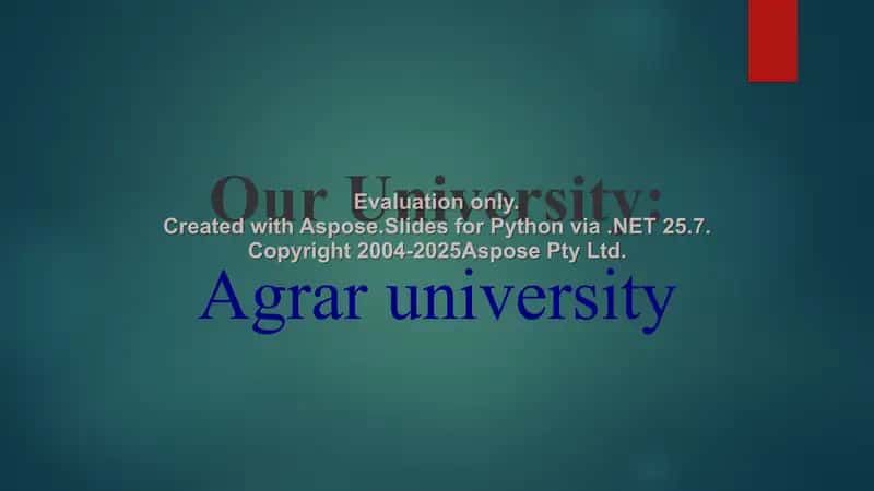 Tashkent State Agrarian University 1