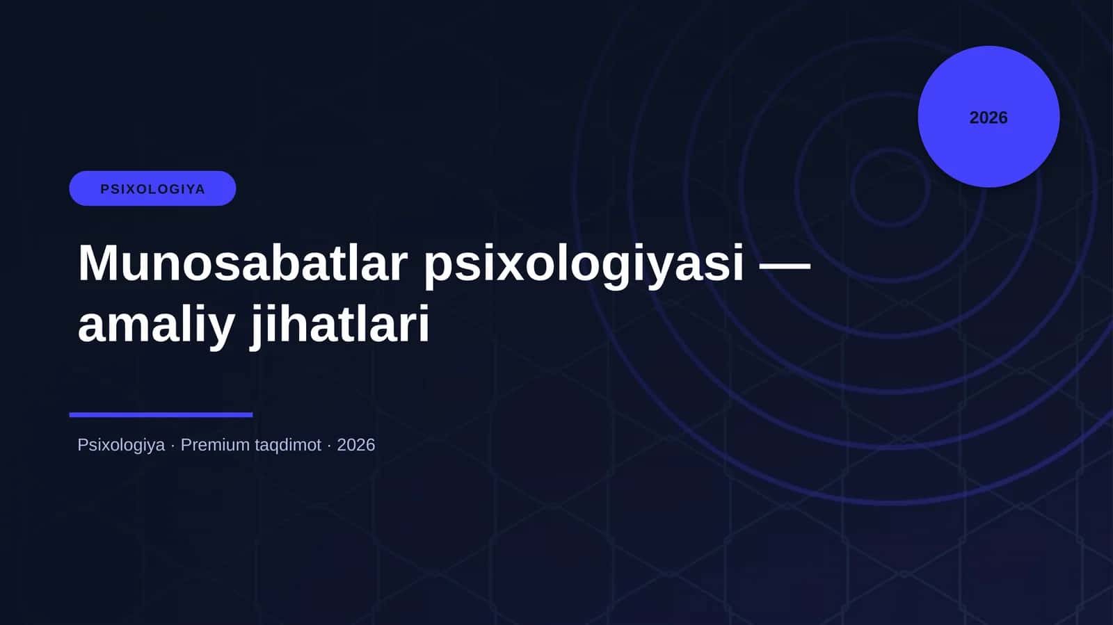 Munosabatlar psixologiyasi — amaliy jihatlari 1