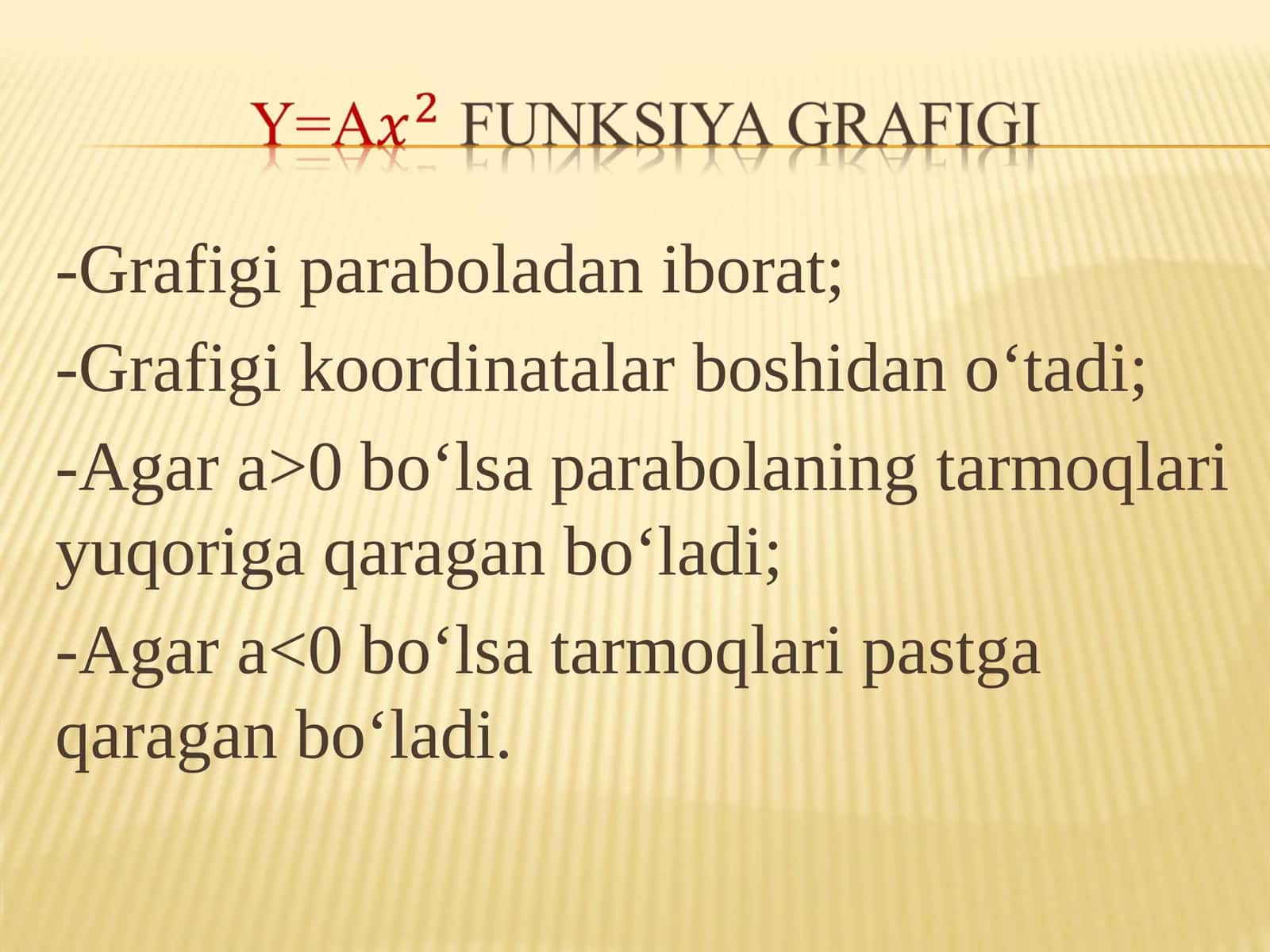 Grafiklar va Parabola 1