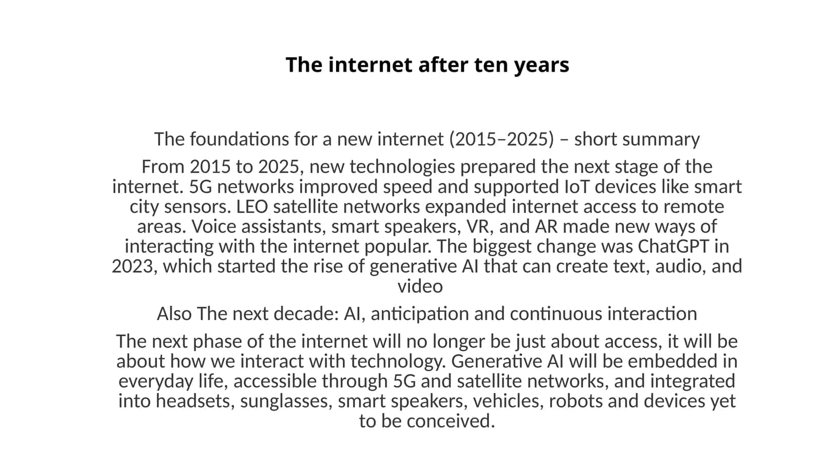 The internet after ten years 1