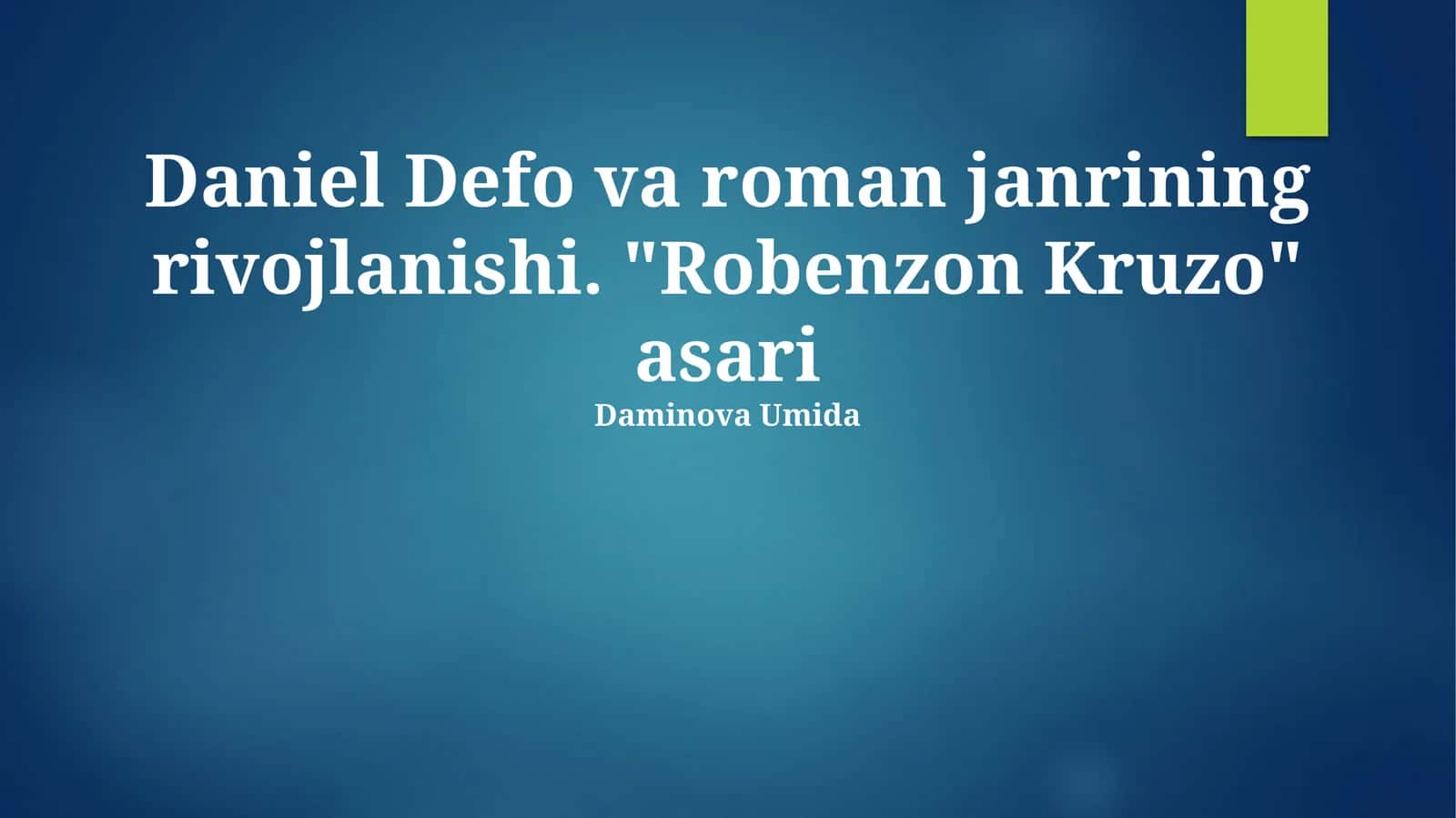 Robinson Kruzo 1