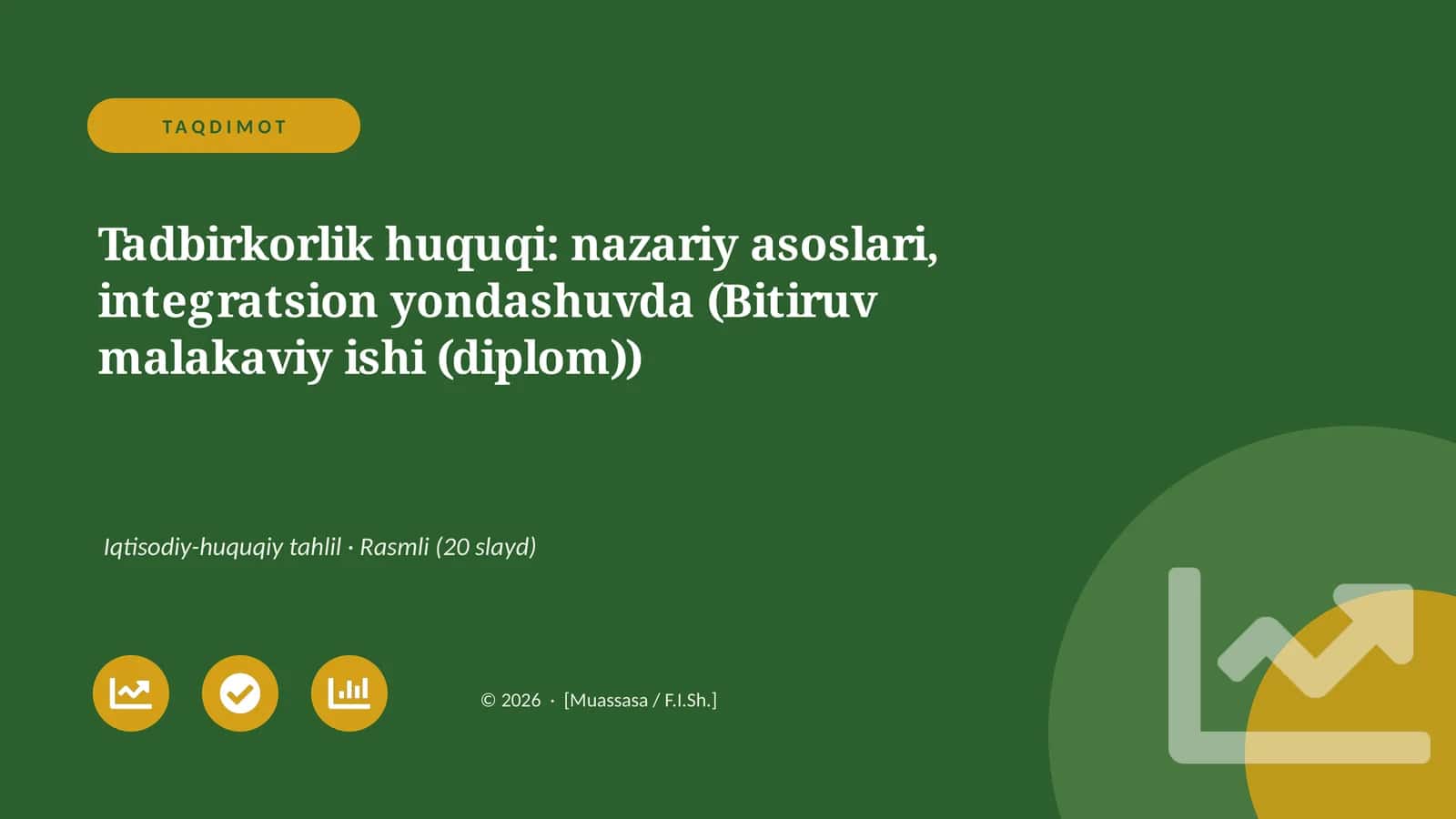 Tadbirkorlik huquqi: nazariy asoslari, integratsion yondashuvda (Bitiruv malakaviy ishi (diplom)) 1