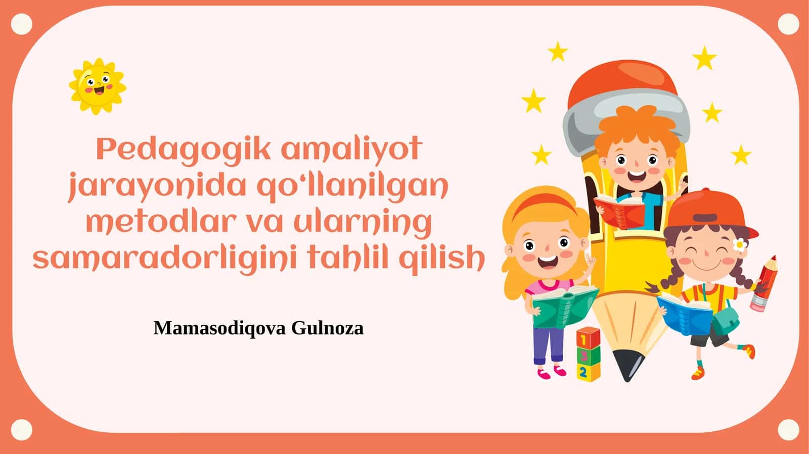 Pedagogikamaliyot jarayonida qo‘llanilgan metodlar va ularning samaradorligini tahlil qilish 1
