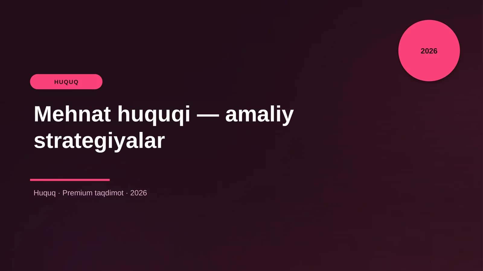 Mehnat huquqi — amaliy strategiyalar 1