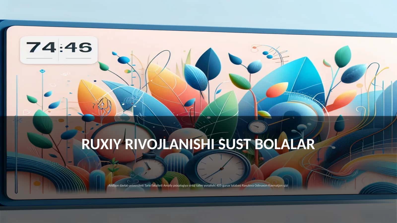 RUXIY RIVOJLANISHI SUST BOLALAR 1