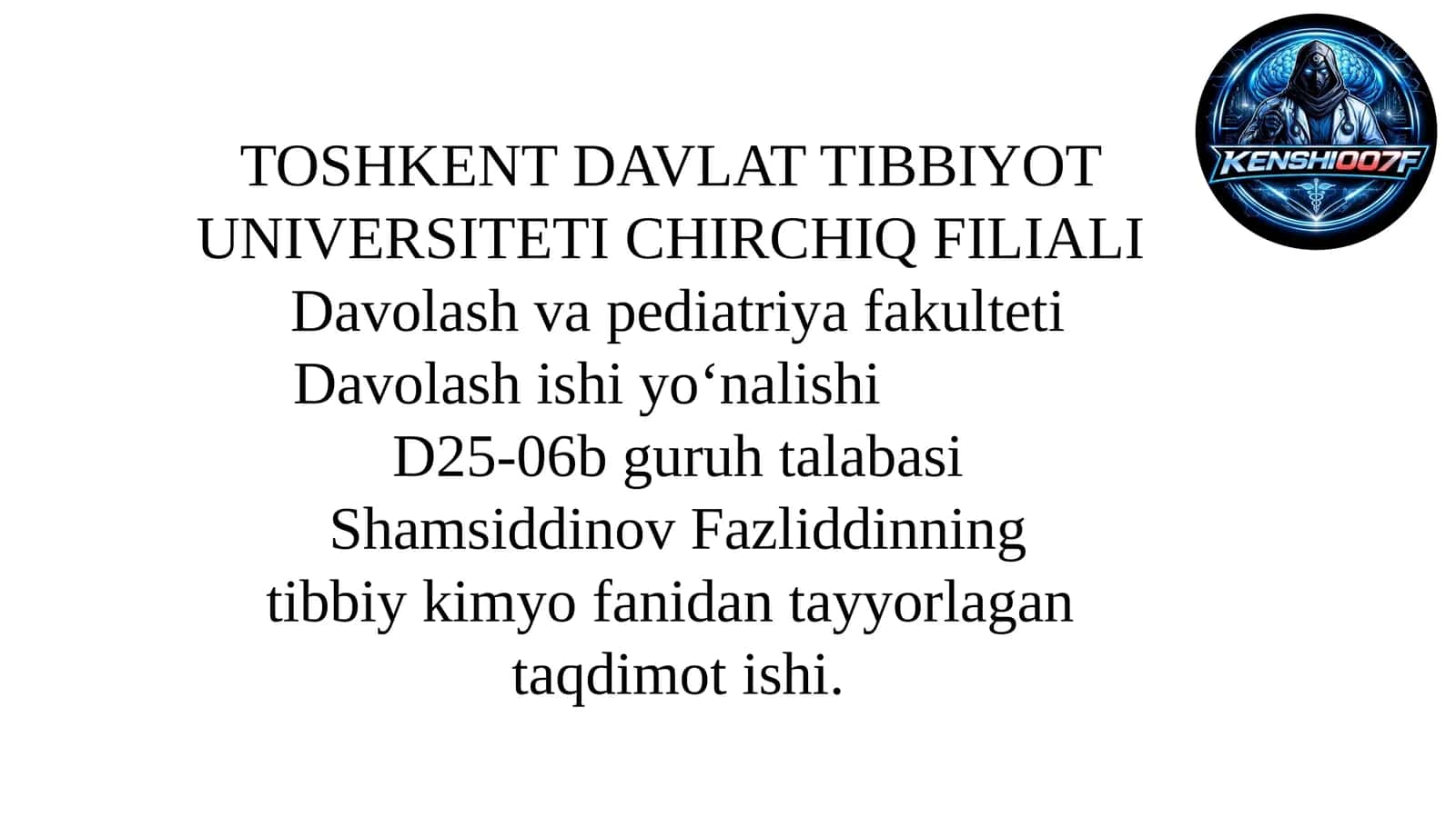 Eritmalar. Eritmalarning kolligativ hossalari. Bufer eritmalar. 1