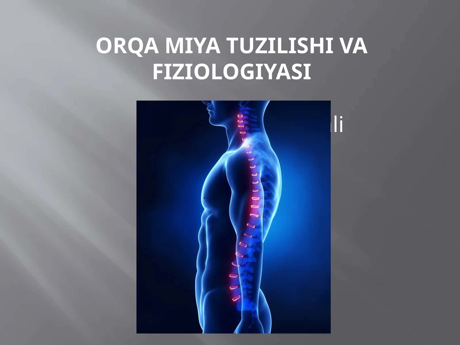 Orqa miya tuzilishi va fiziologiyasi 1