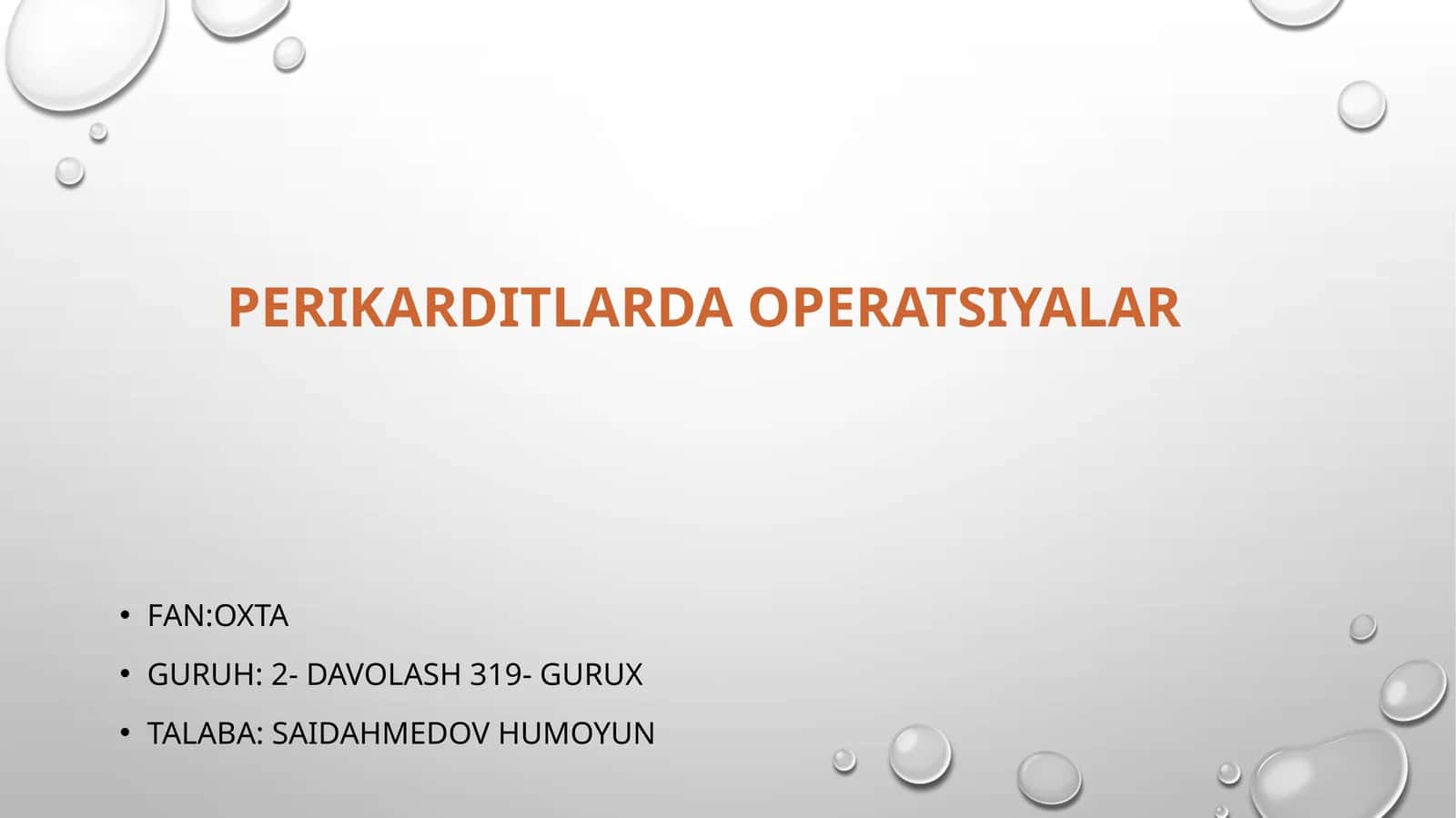 Perikarditlarda operatsiyalar 1