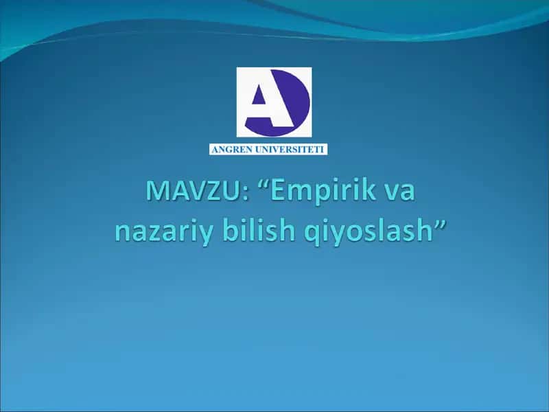 Empirik va Nazariy Bilish Qiyoslash 1
