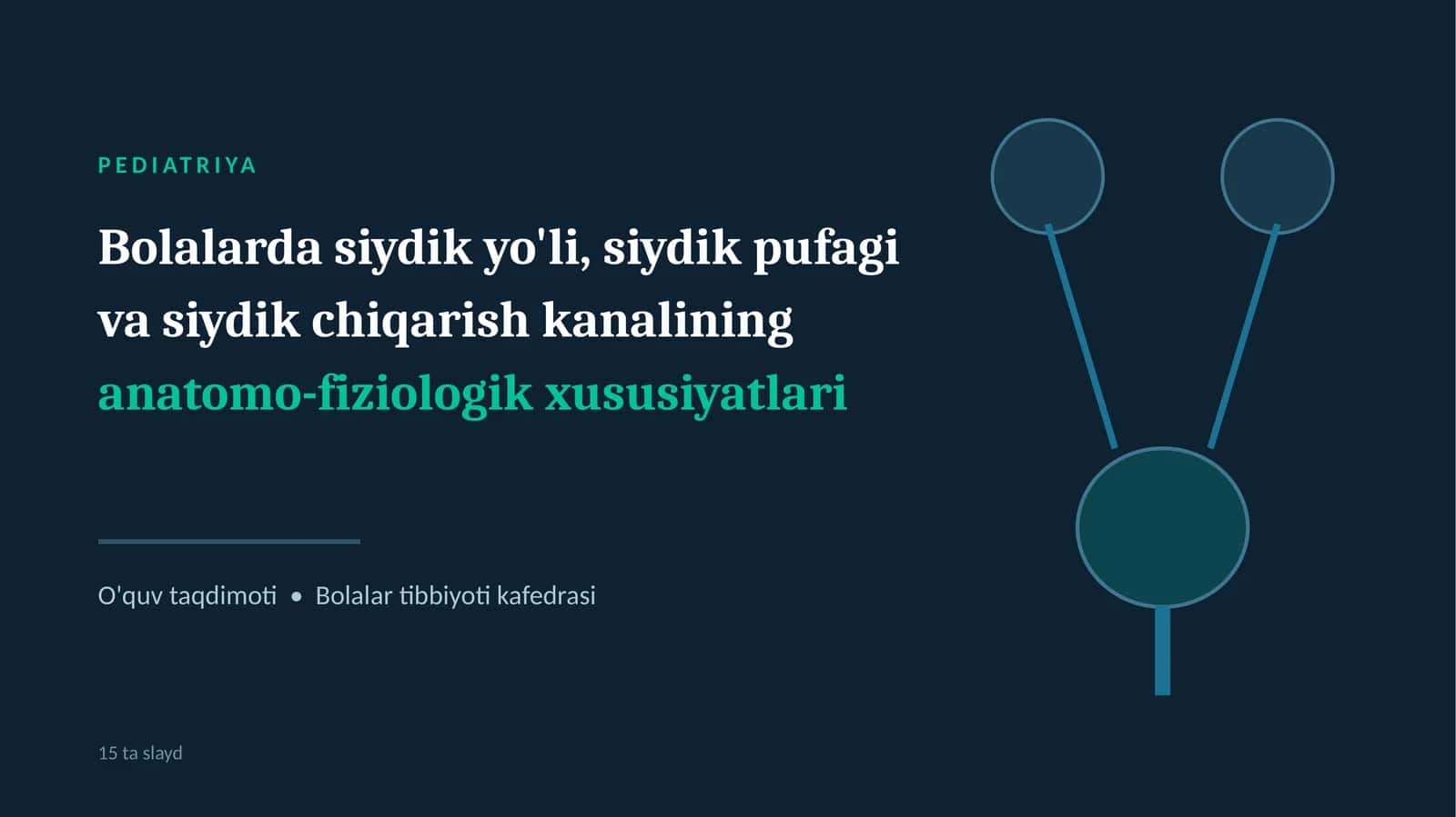 Bolalarda Siydik Yo‘llari, Siydik Pufagi va Siydik Chiqarish Kanalining Anatomo-Fiziologik Xususiyat 1