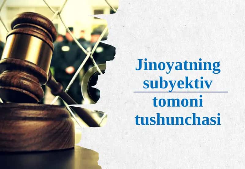 Jinoyatning subyekitv tomonitushunchasi 1