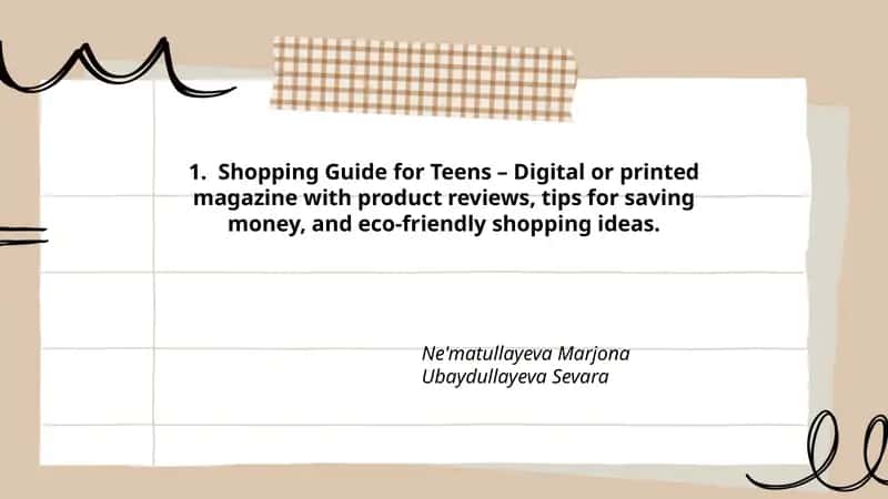 Shopping Guide for Teens 1