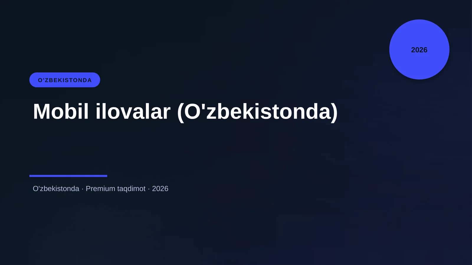 Mobil ilovalar (O'zbekistonda) 1