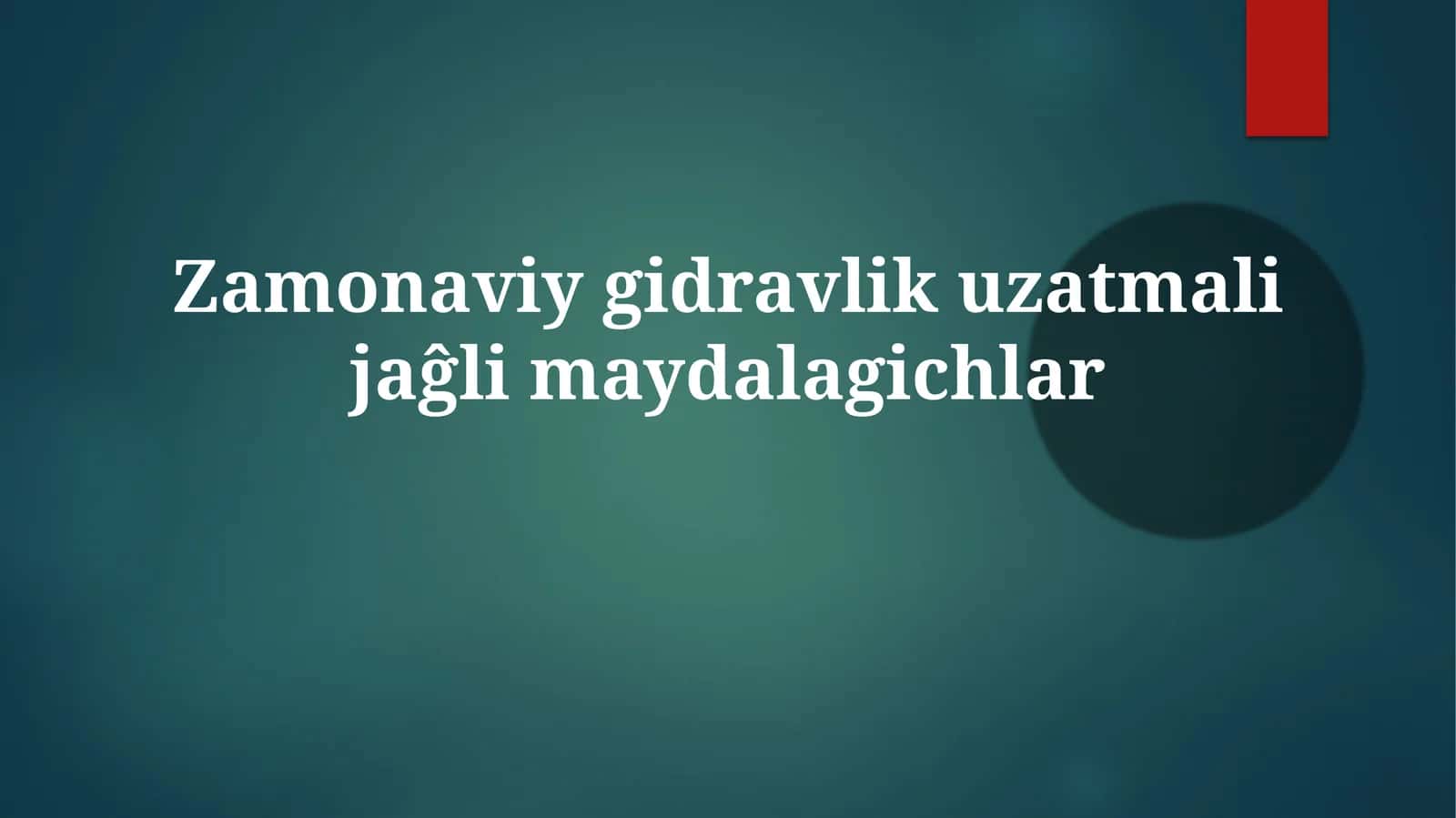 Zamonaviy gidravlik uzatmalar 1