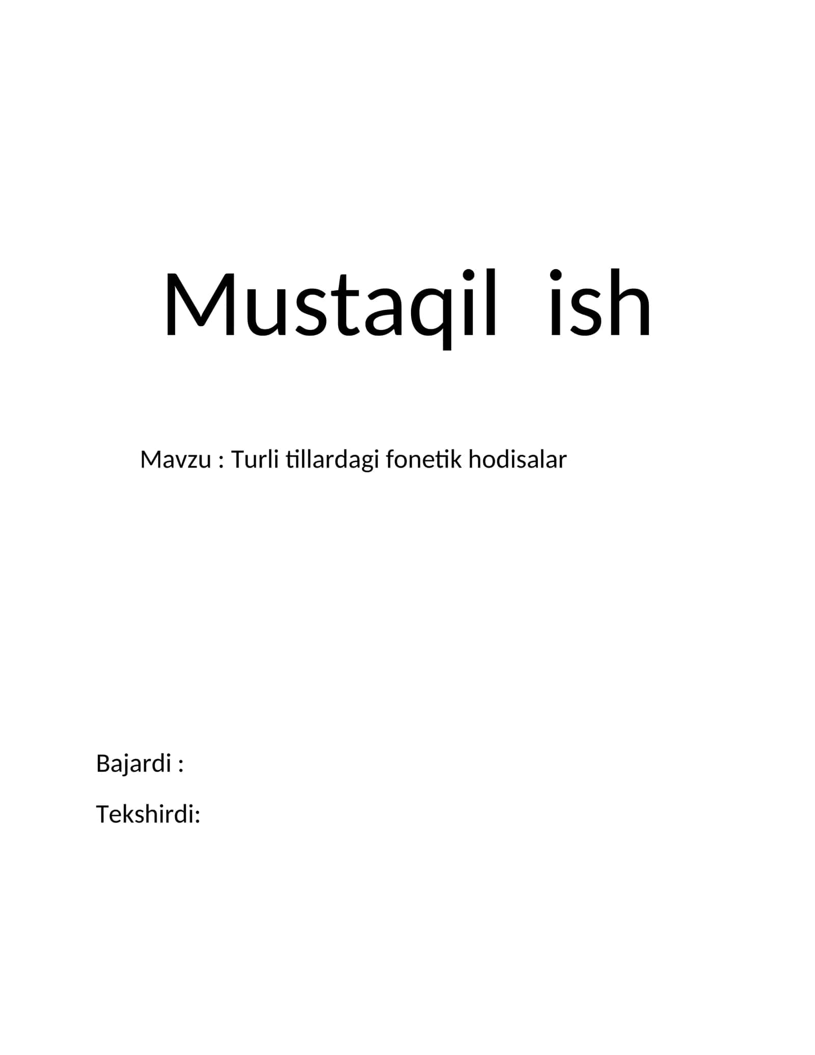 Turli tillardagi fonetik hodisalar 1