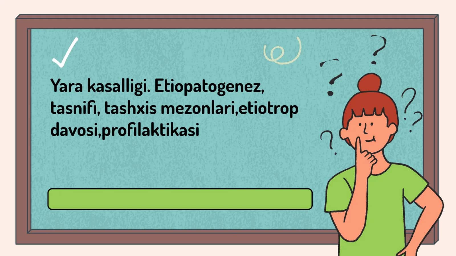 Yara kasalligi. Etiopatogenez, tasnifi, tashxis mezonlari, etiotrop davosi, profilaktikasi 1