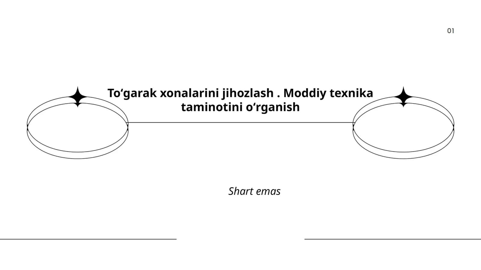 Toʻgarak xonalarini jihozlash. Moddiy texnika taminotini oʻrganish 1