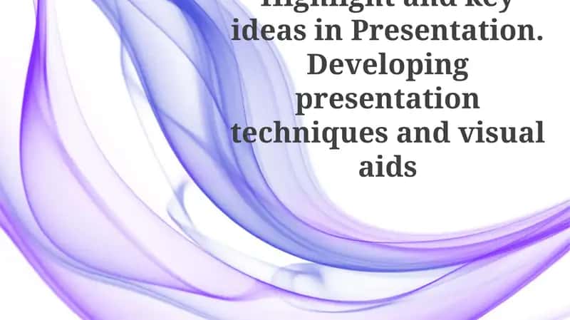 Presentation Techniques and Visual Aids 1