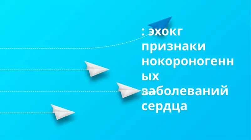 Эхокардиографические признаки нокороногенных заболеваний сердца 1