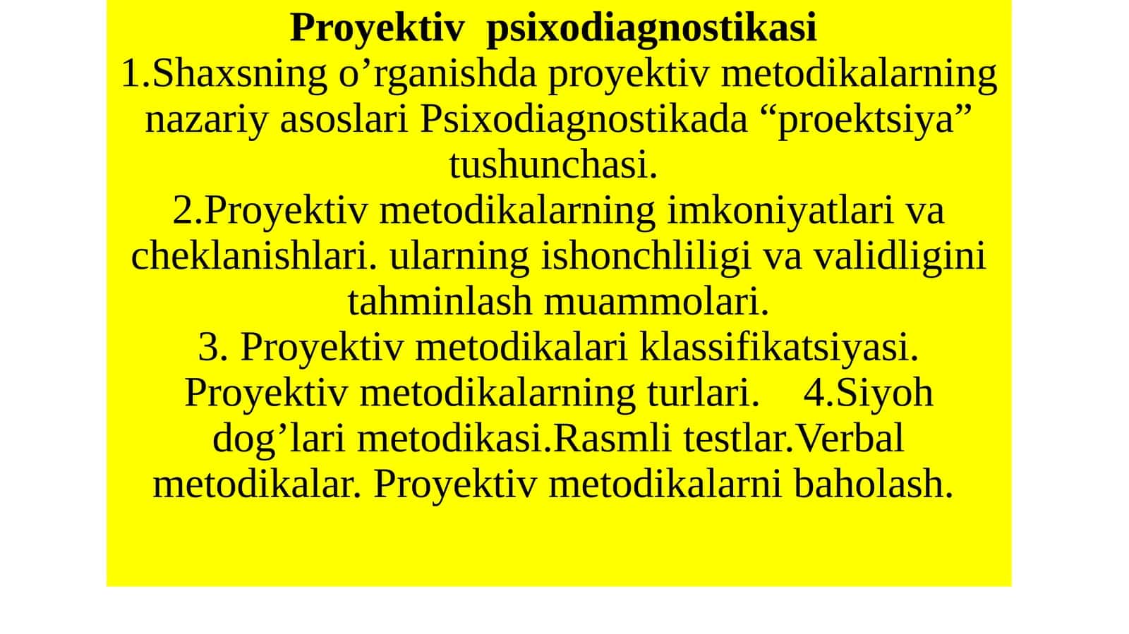 Proyektiv psixodiagnostikasi 1