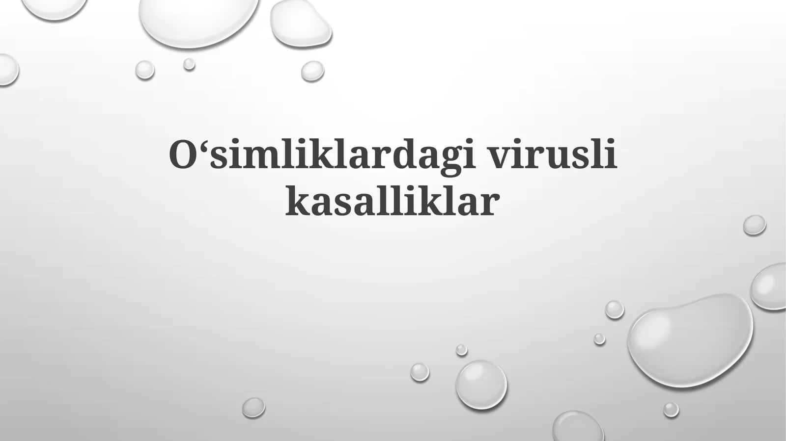 Oʻsimliklardagi virusli kasalliklar 1