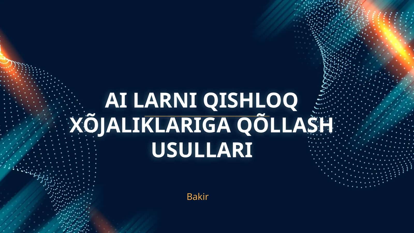Qishloq xo‘jaligida autonom agrotexnika vositalari 1