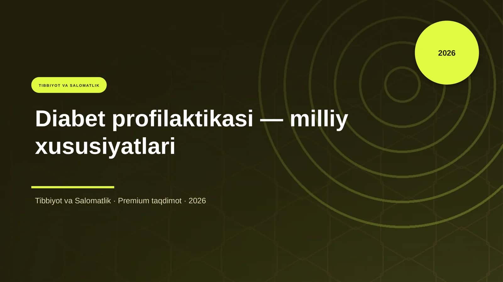 Diabet profilaktikasi — milliy xususiyatlari 1