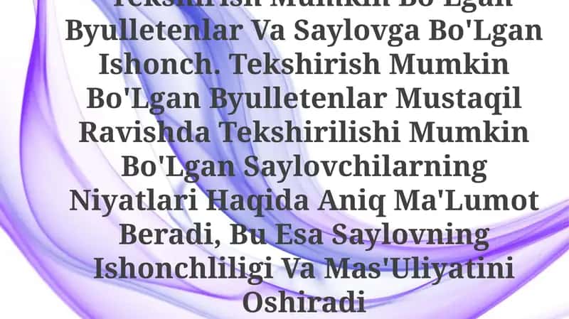 Tekshirish Mumkin Bo'Lgan Byulletenlar 1
