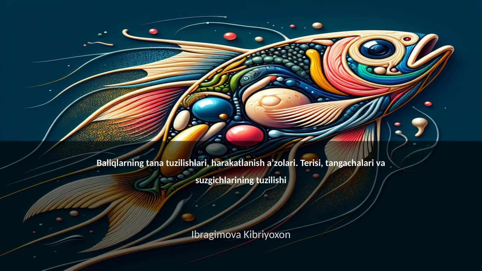 Baliqlarning tana tuzilishlari, harakatlanish aʼzolari. Terisi, tangachalari va suzgichlarining tuzilishi 1