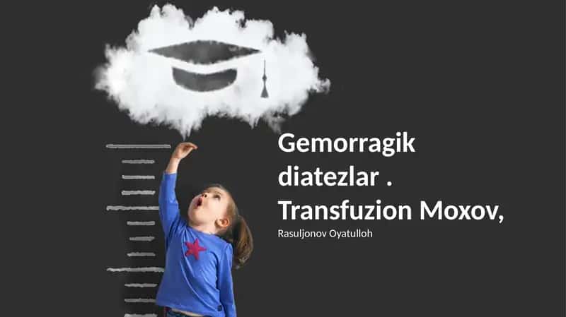 Gemorragik diatezlar. Transfuzion Moxov 1