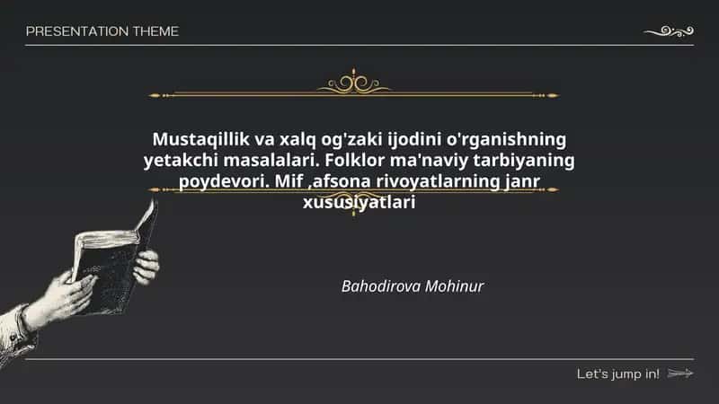 Mustaqillik va xalq og'zaki ijodini o'rganishning yetakchi masalalari 1