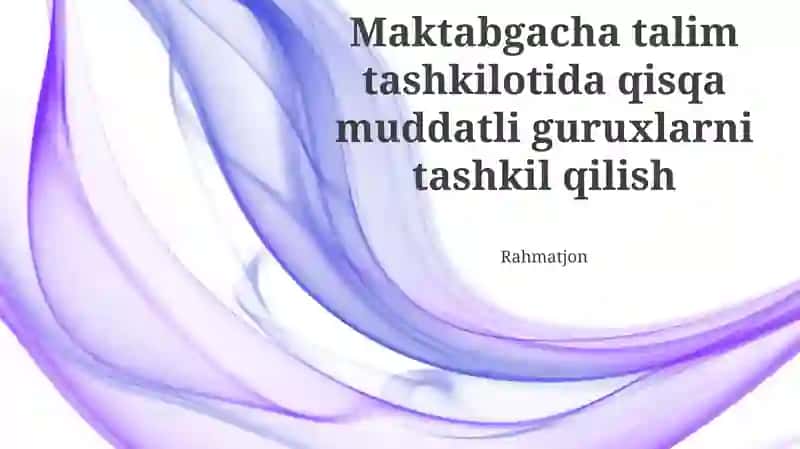 Qisqa muddatli guruhlar