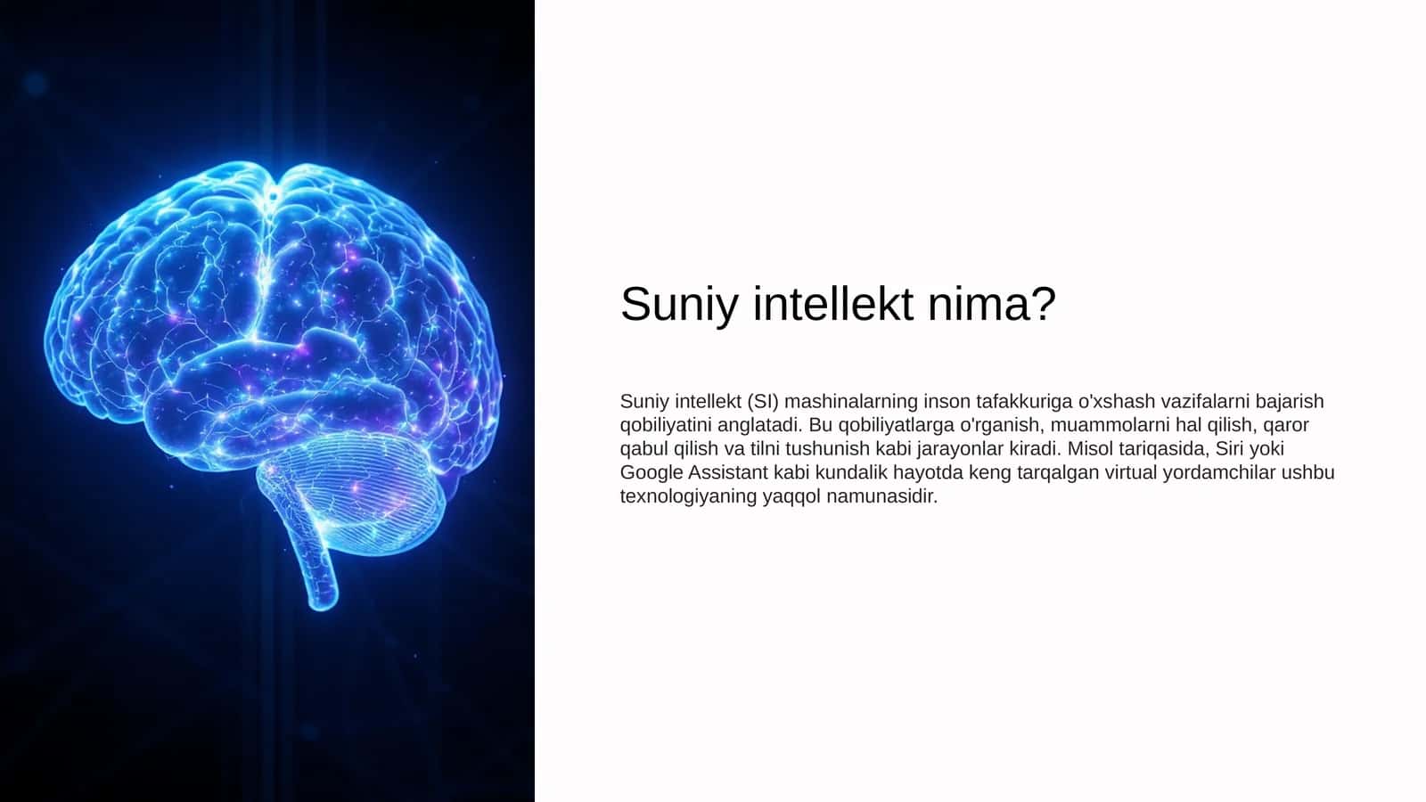Suniy intellekt nima? 1