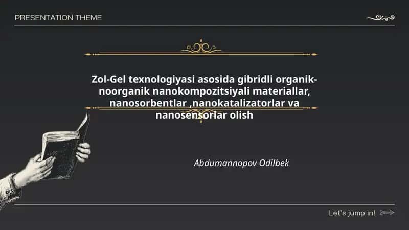 Zol-Gel texnologiyasi 1