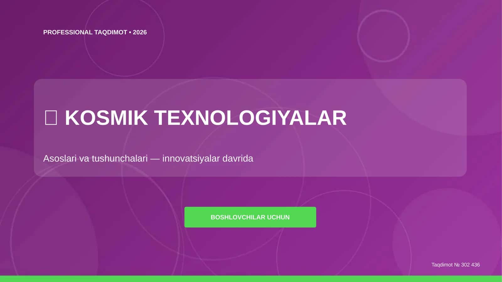 PROFESSIONAL TAQDIMOT • 2026 1