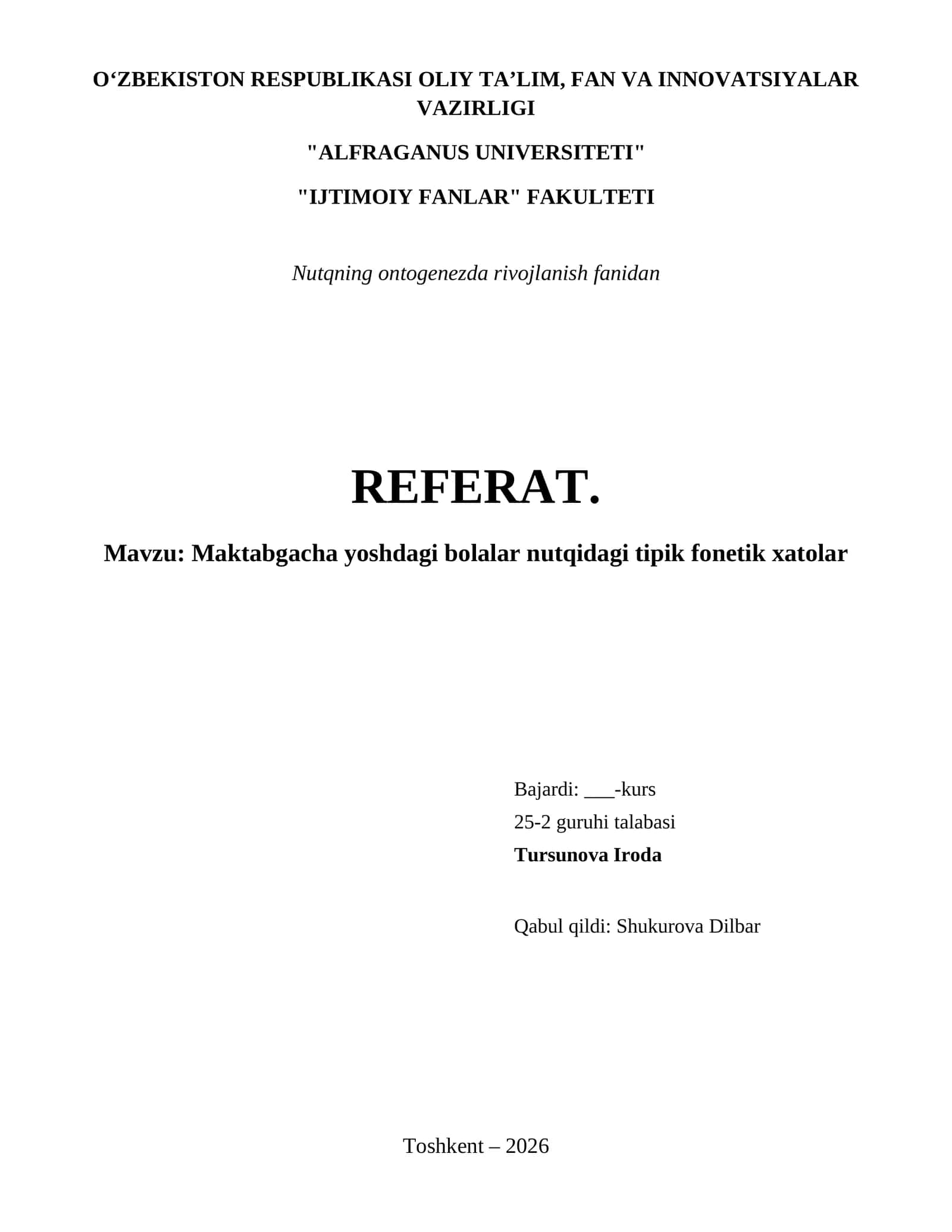 Maktabgacha yoshdagi bolalar nutqidagi tipik fonetik xatolar 1