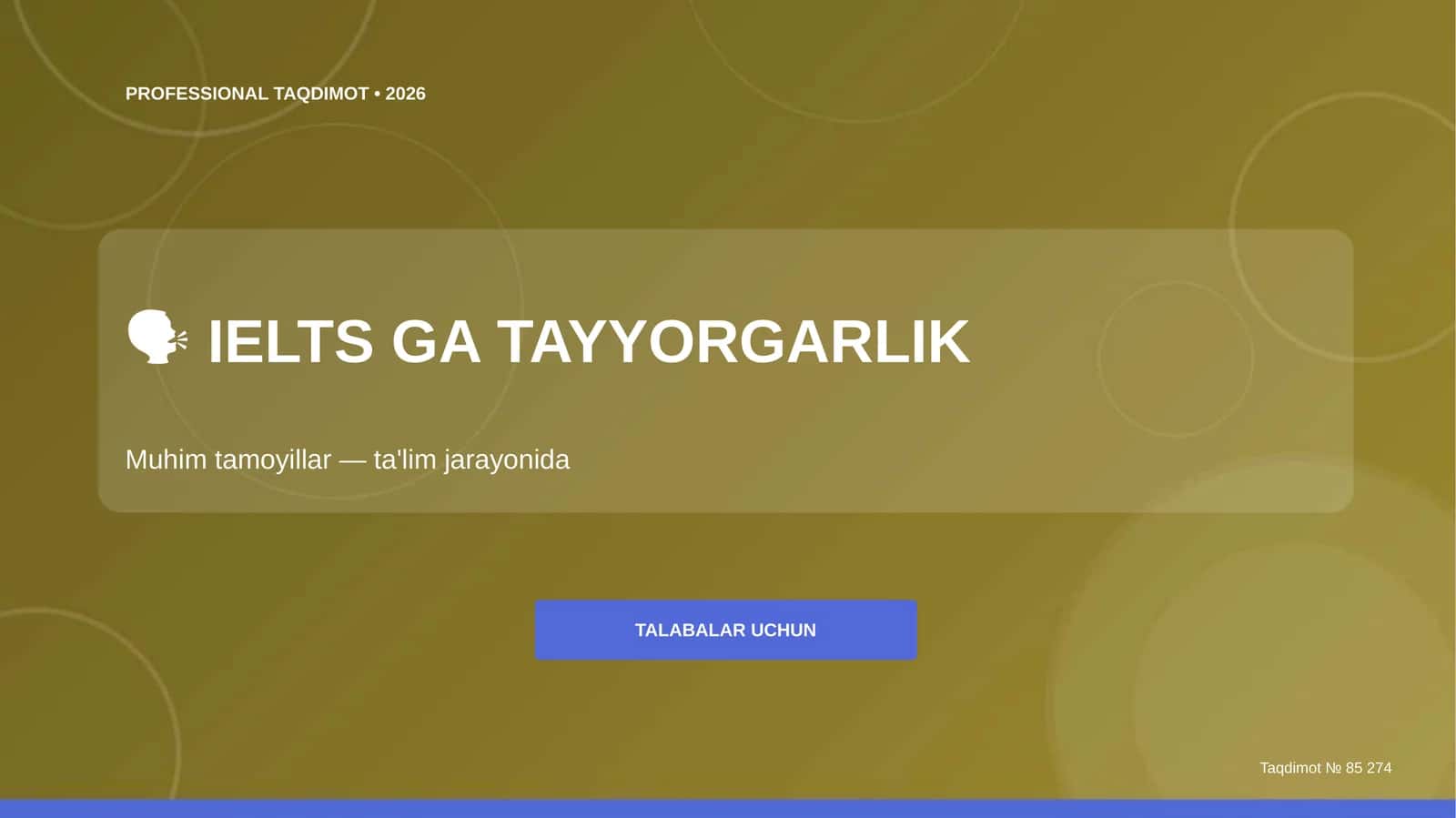 PROFESSIONAL TAQDIMOT • 2026 1