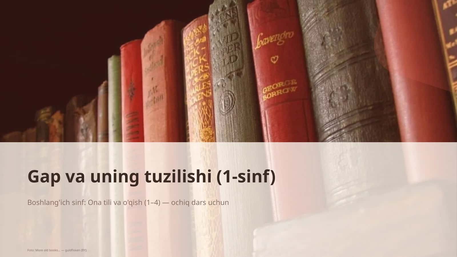 Gap va uning tuzilishi (1-sinf) 1