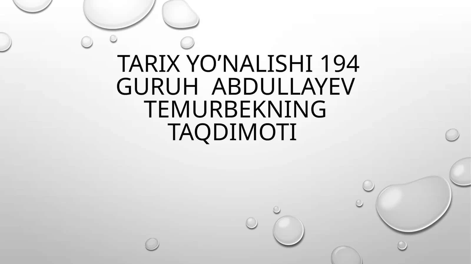 Abdullayev TemurbekningTaqdimoti 1