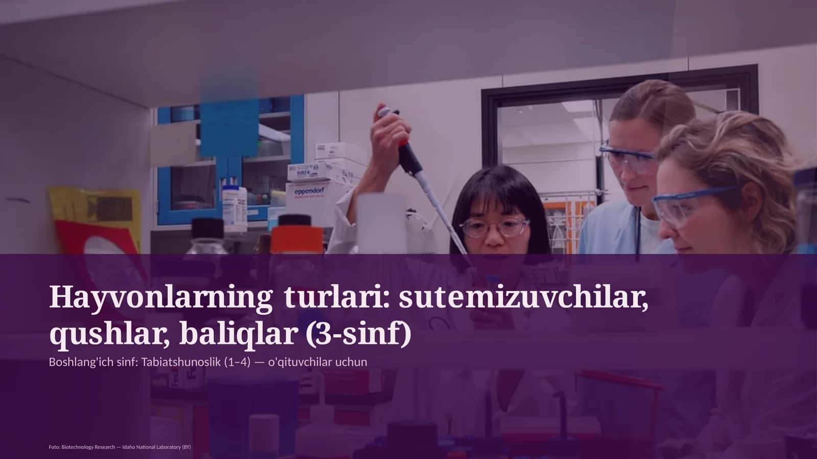 Hayvonlarning turlari: sutemizuvchilar, qushlar, baliqlar (3-sinf) 1