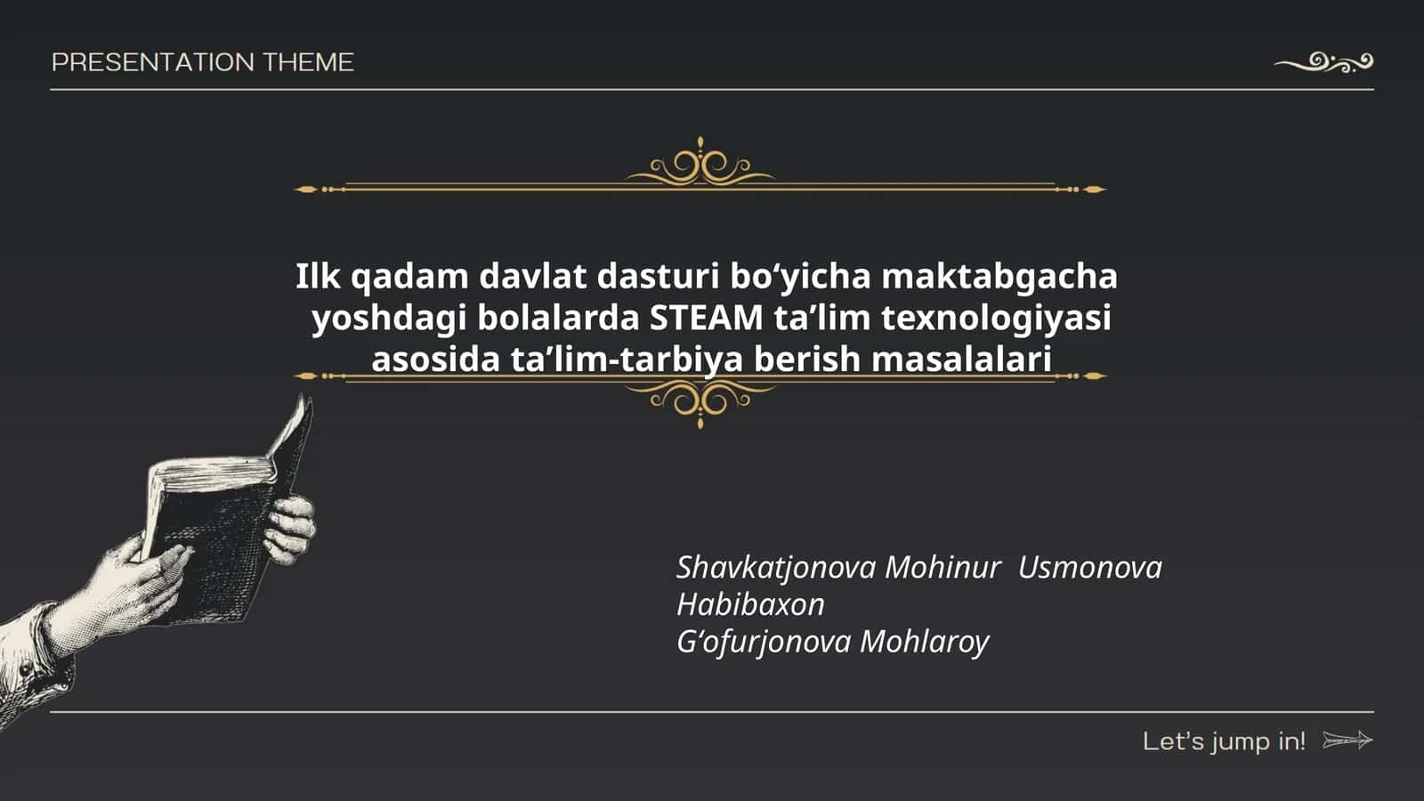 Ilk qadam davlat dasturi boʻyicha maktabgacha yoshdagi bolalarda STEAM taʼlim texnologiyasi asosida taʼlim-tarbiya berish masalalari 1